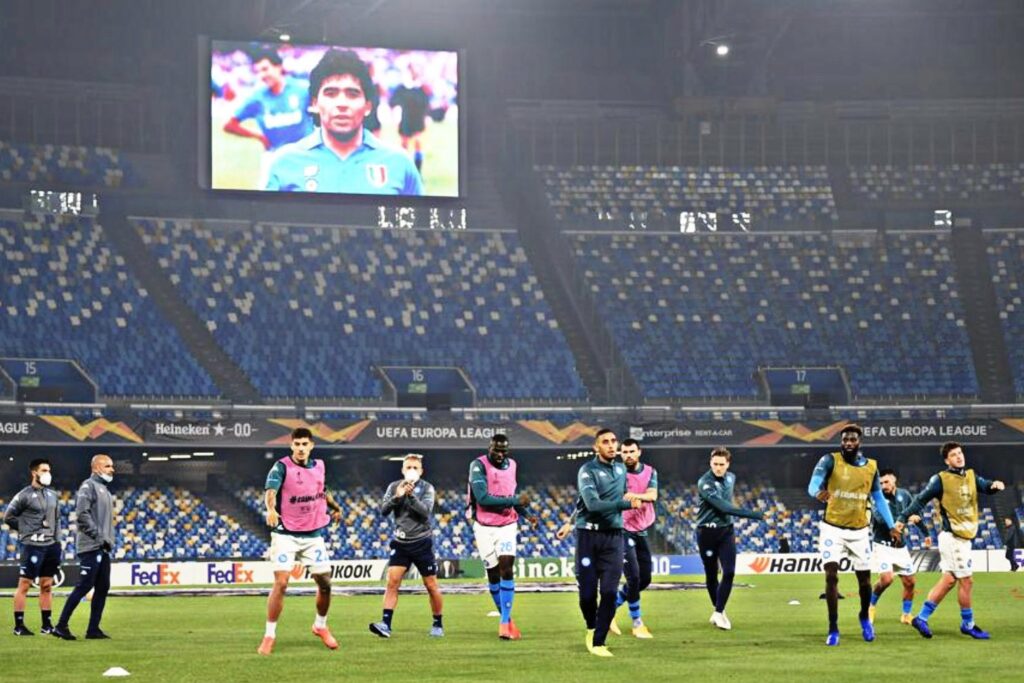 Riscaldamento Maradona