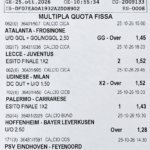 LA SCOMMESSA IN CASSA – Pronostico centrato! Tutti i risultati della multipla vincente